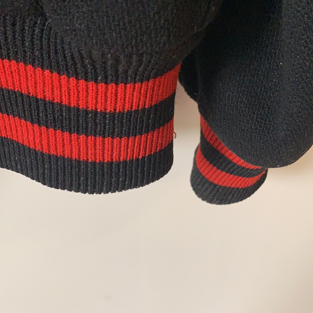 Vintage Black w/red trim Bomber Jacket - Picture 3 of 8